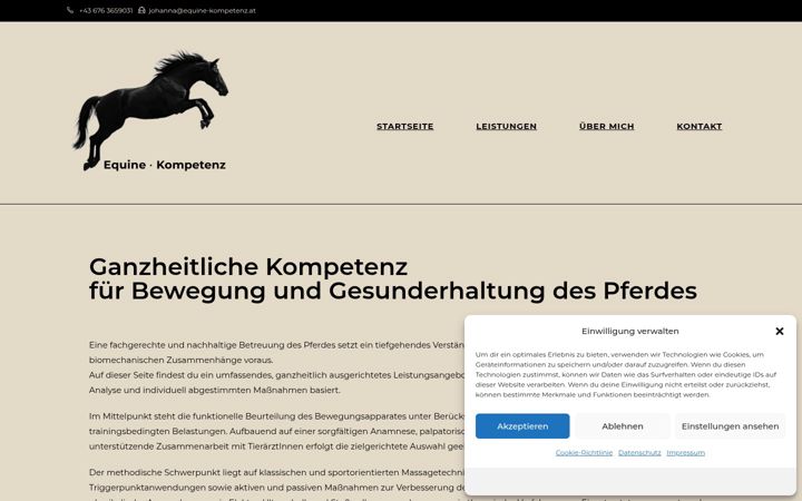 Screenshot von equine-kompetenz.at