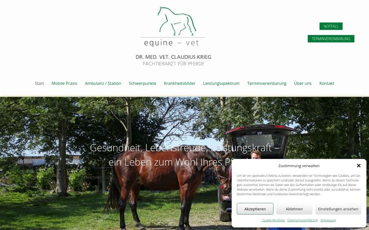 Screenshot ta' equine-vet.de