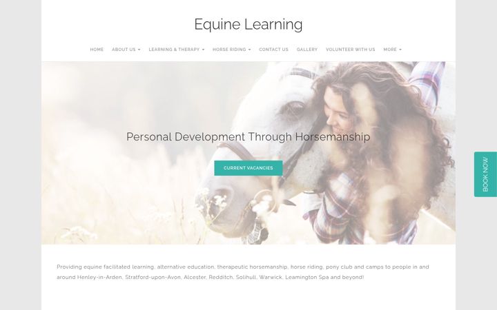 Screenshot von equinelearning.org.uk