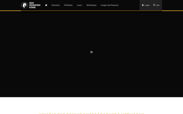 Screenshot stránky equinephotographers.org