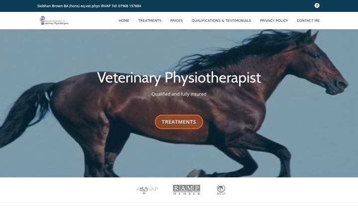 Skærmbillede af equinephysiotherapy.net