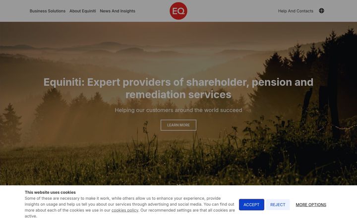 Screenshot of equiniti.com