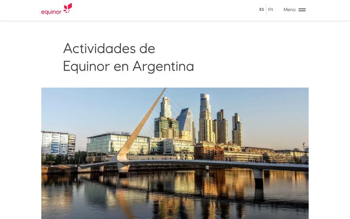 Screenshot of equinor.ar