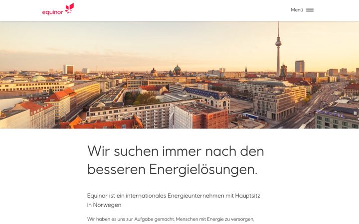 Screenshot of equinor.de