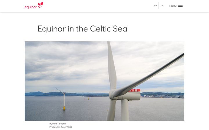 Ekrānuzņēmums no equinorcelticsea.co.uk
