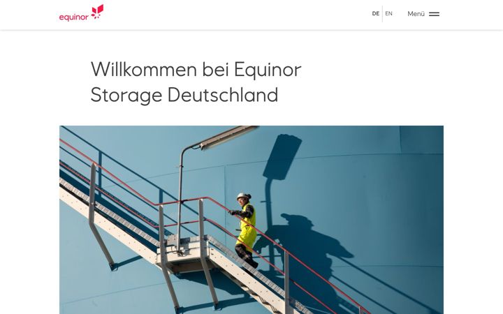 Képernyőkép: equinorstorage.de