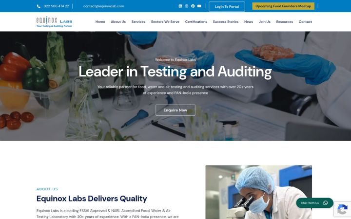 Screenshot of equinoxlab.com