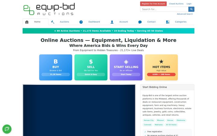 Screenshot του equip-bid.com