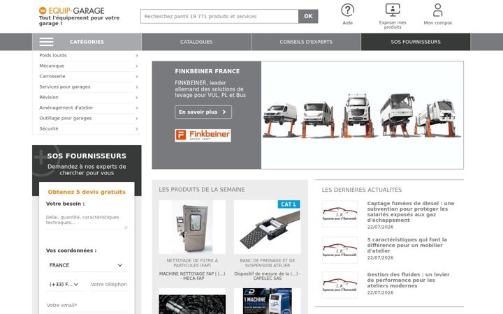 Ekrānuzņēmums no equip-garage.fr
