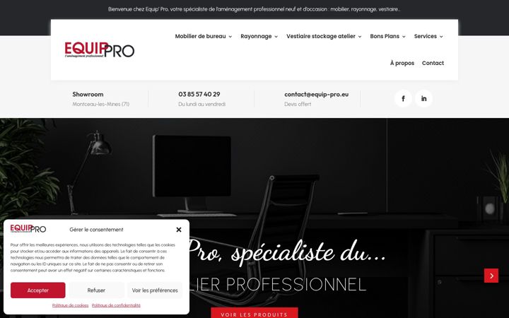 Screenshot stránky equip-pro.eu