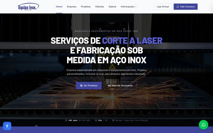 Ekraanipilt saidist equipainox.ind.br