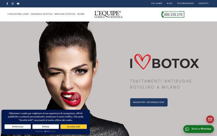Ekraanipilt saidist equipe-clinica-estetica.it
