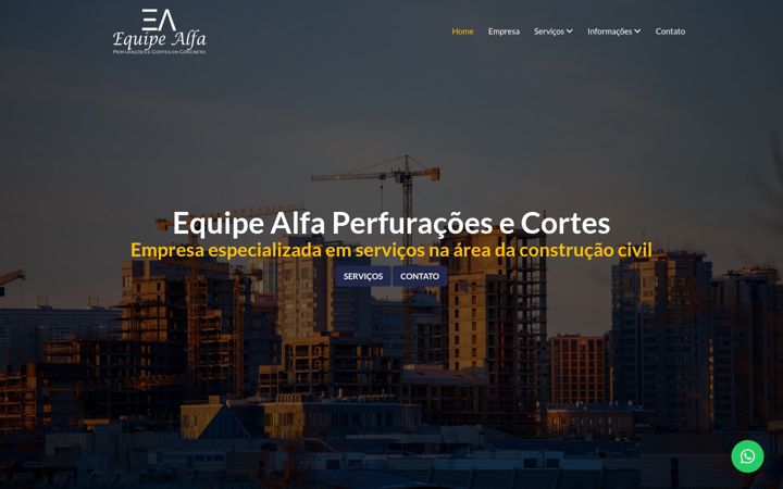 Ekraanipilt saidist equipealfaperfuracoes.com.br