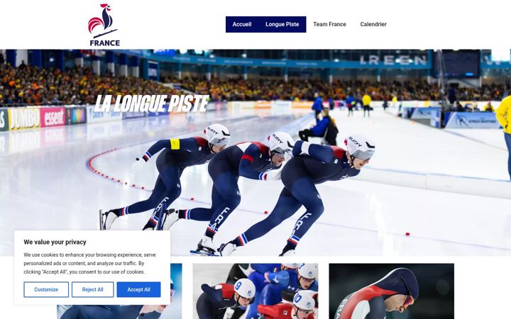 Screenshot of equipedefrancelonguepiste.fr