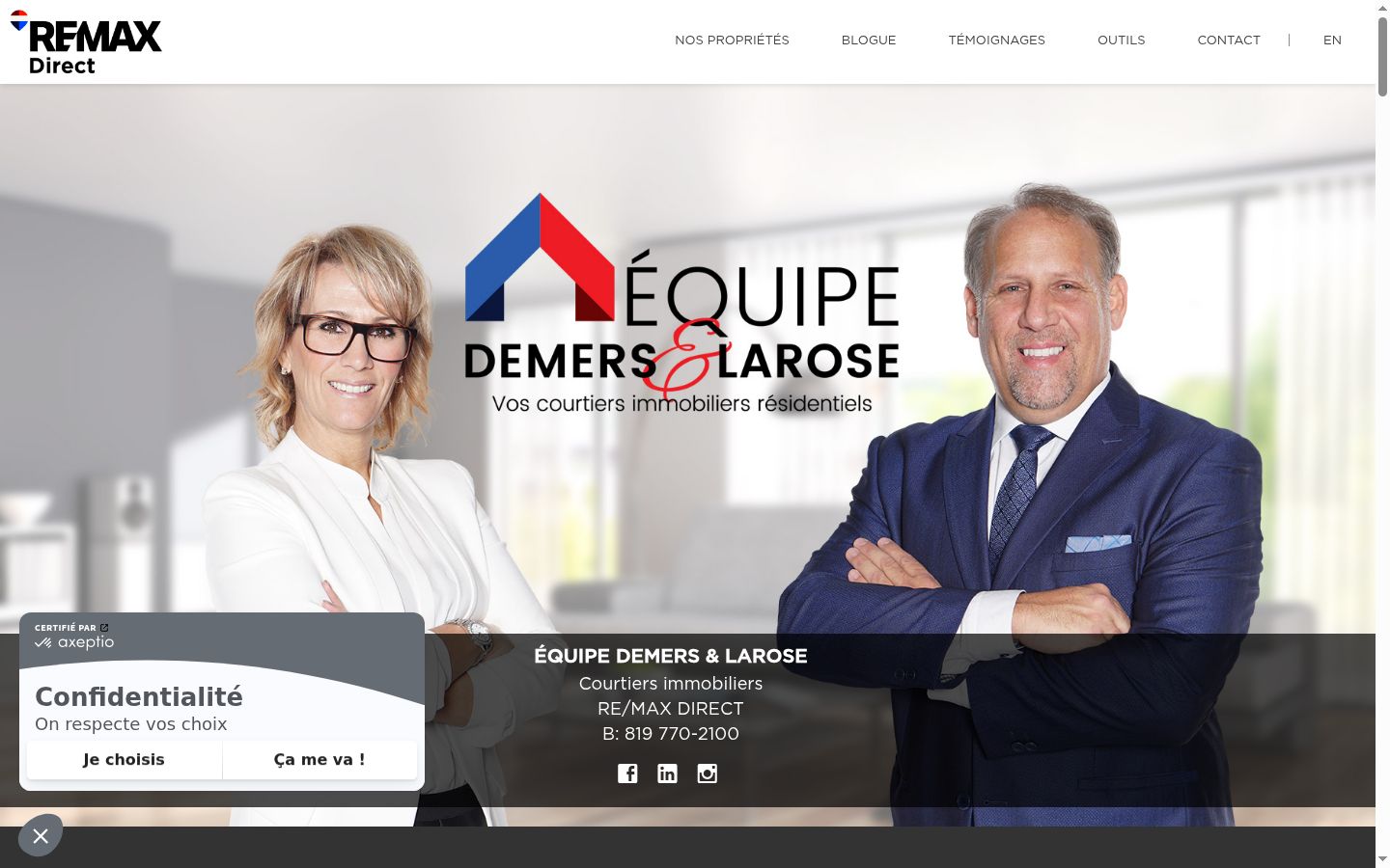Captura de ecrã do banner de consentimento apresentado antes de qualquer interação
