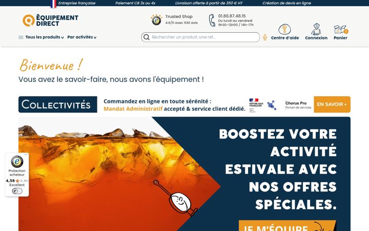 Screenshot of equipement-direct.fr
