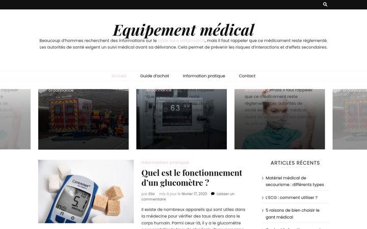 Screenshot stránky equipement-medical.org