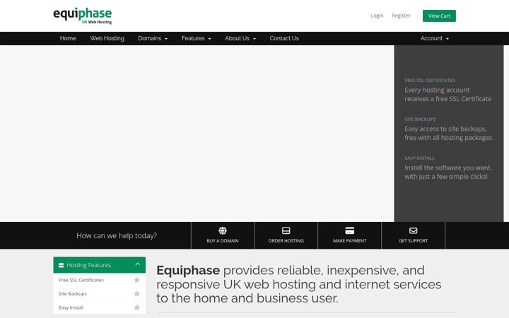 Screenshot stránky equiphase.net
