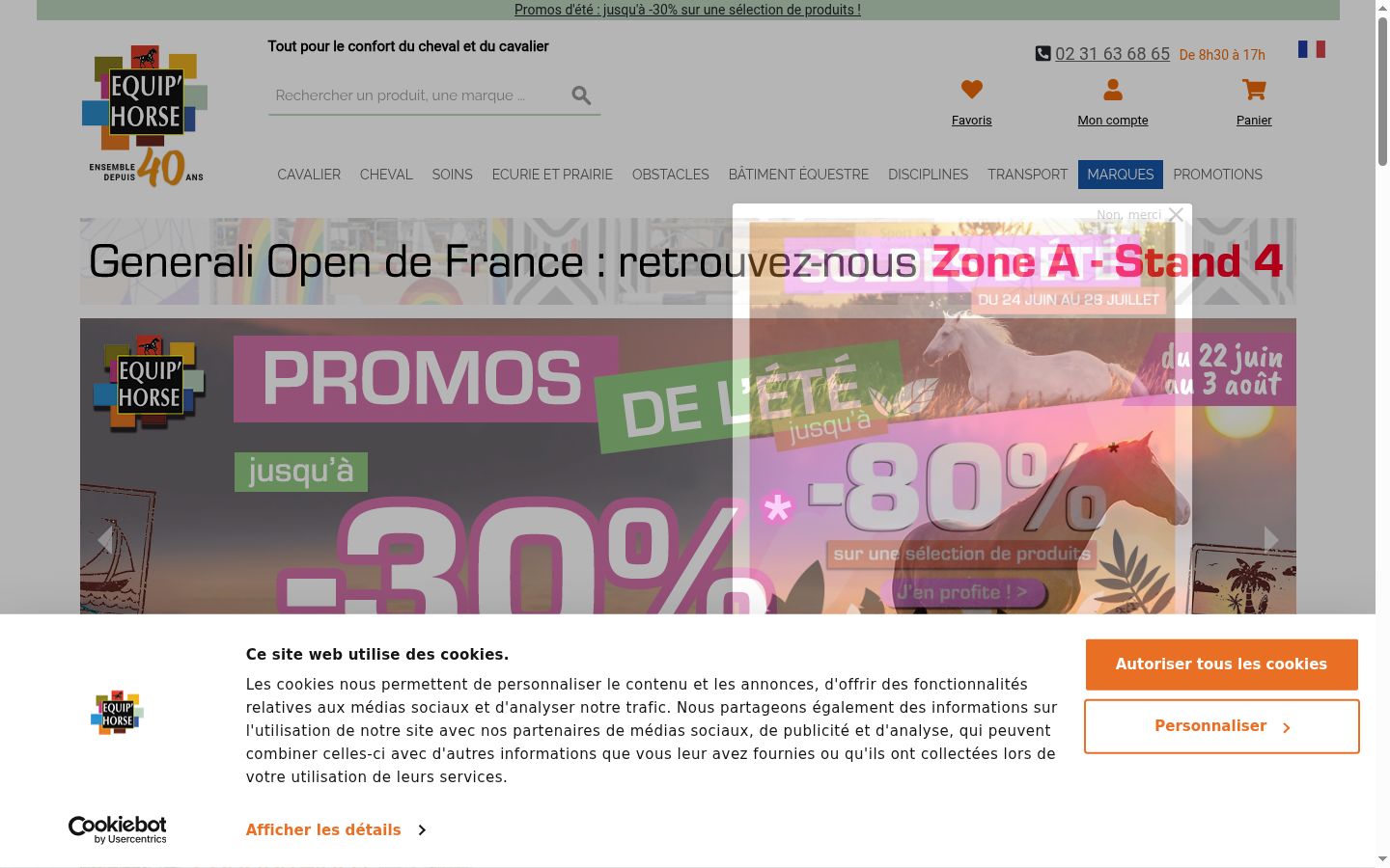 Screenshot of the consent banner shown before any interaction
