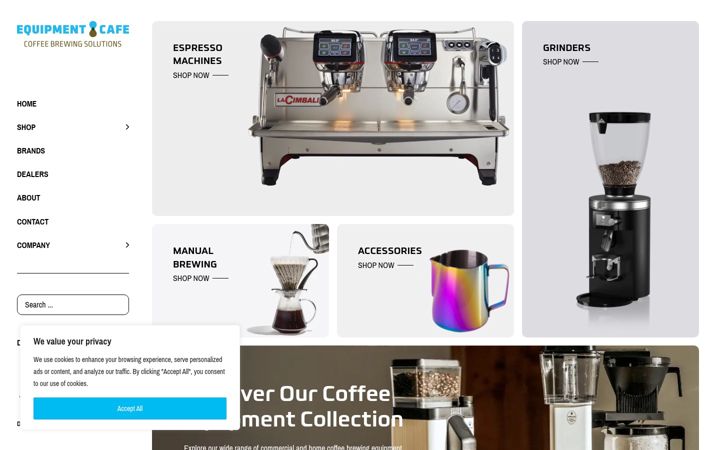 Snímek obrazovky equipmentcafe.co.za