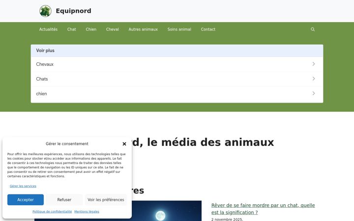 Screenshot of equipnord.fr