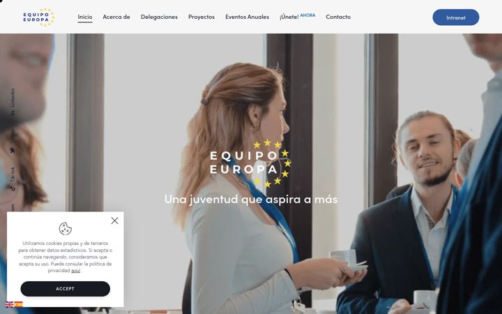 Screenshot stránky equipoeuropa.org