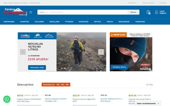 Screenshot of equiposcotopaxi.com