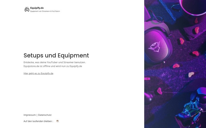 Screenshot of equipstore.de