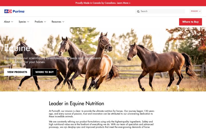 Screenshot of equipurina.ca