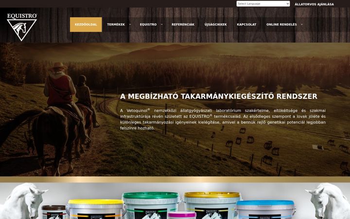 Screenshot von equistro.hu