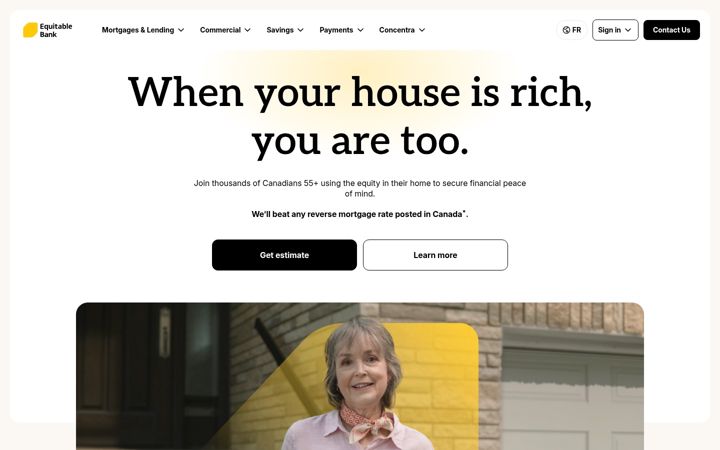 Screenshot of equitablebank.ca