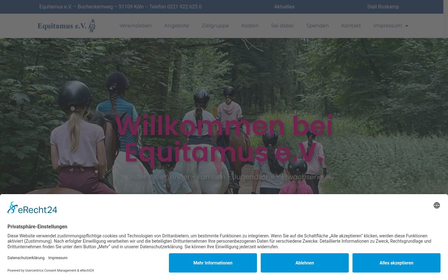 Screenshot of the consent banner shown before any interaction