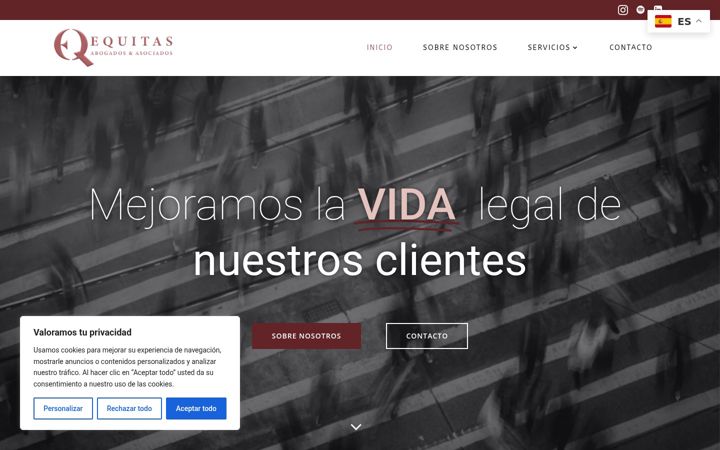 Ekrano kopija equitasabogados.es