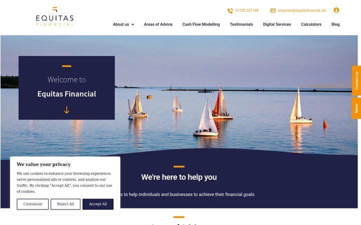 Skærmbillede af equitasfinancial.net