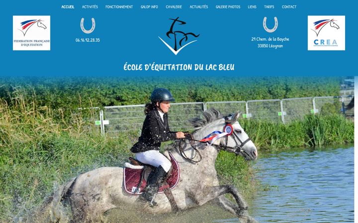 Captura de pantalla de equitation-lac-bleu.fr