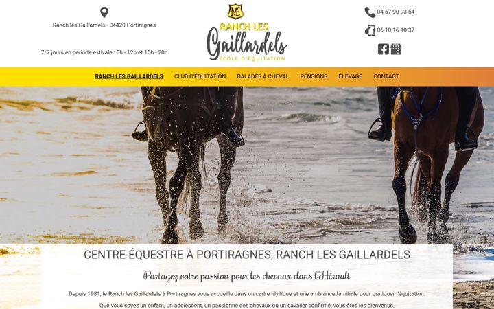 Captura de pantalla de equitation-ranch-lesgaillardels.fr