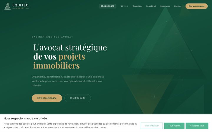 Captura de pantalla de equiteoavocat.fr