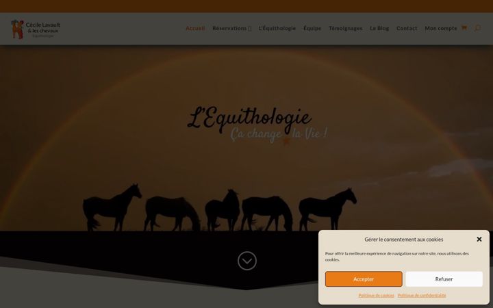 Captura de pantalla de equithologie.fr
