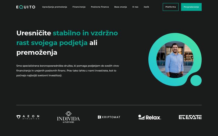 Ekrānuzņēmums no equito.si