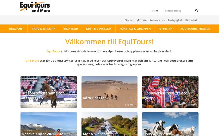 Screenshot του equitours.se