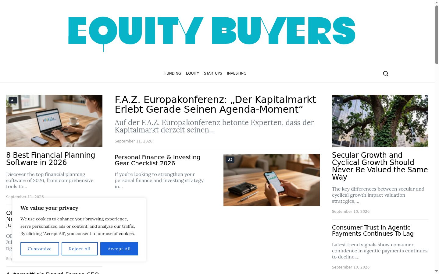 Screenshot tal-banner tal-kunsens muri qabel kwalunkwe interazzjoni
