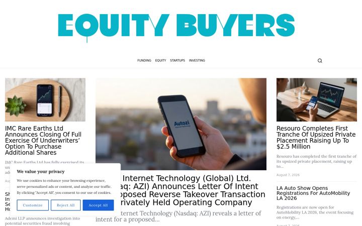 Skærmbillede af equitybuyers.net
