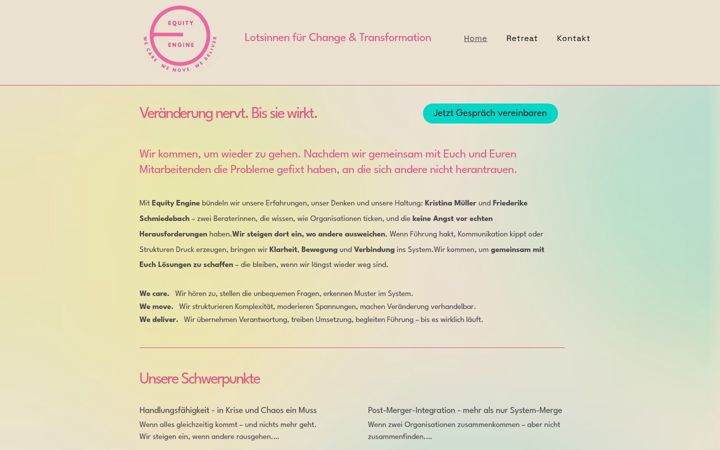 Screenshot stránky equityengine.de