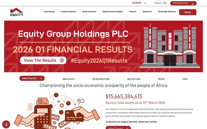 Screenshot of equitygroupholdings.com