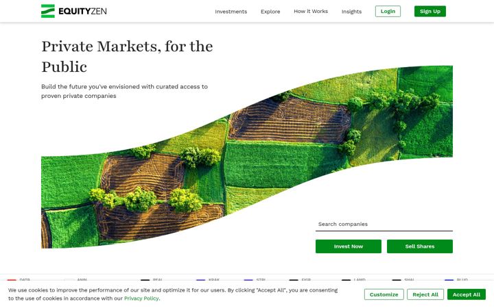 Screenshot von equityzen.com