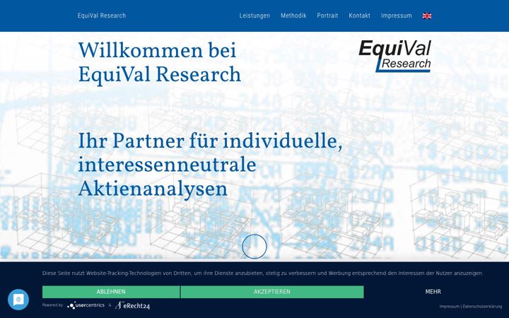 Screenshot of equival.de