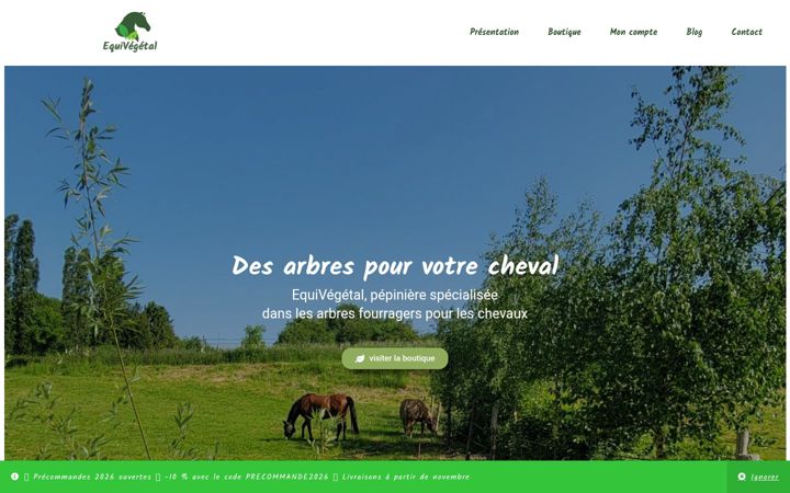 Screenshot ta' equivegetal.fr