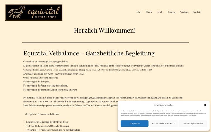 Screenshot of equivital-vetbalance.de