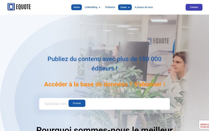 Screenshot ta' equote.fr