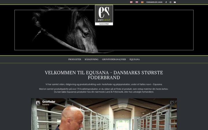 Skärmbild av equsana.dk